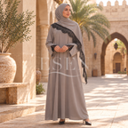 Abaya avec Hijab à dentelle