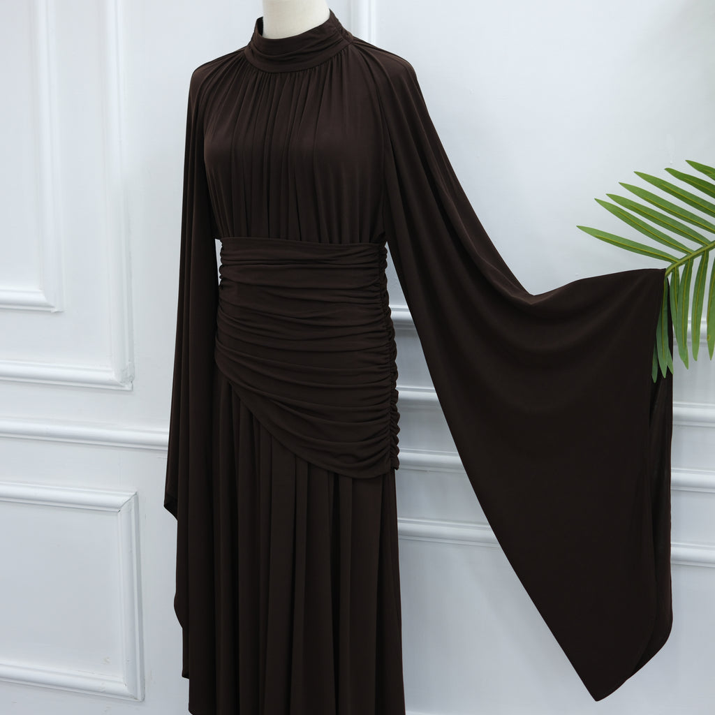 Robe longue drapée