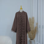 Ensemble kimono et sous-robe brodé