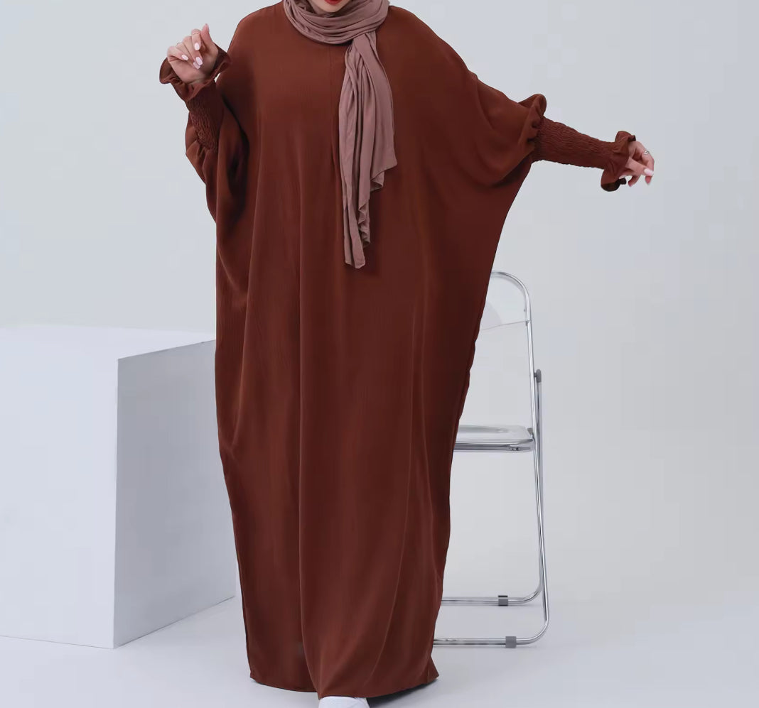 Abaya manches papillon