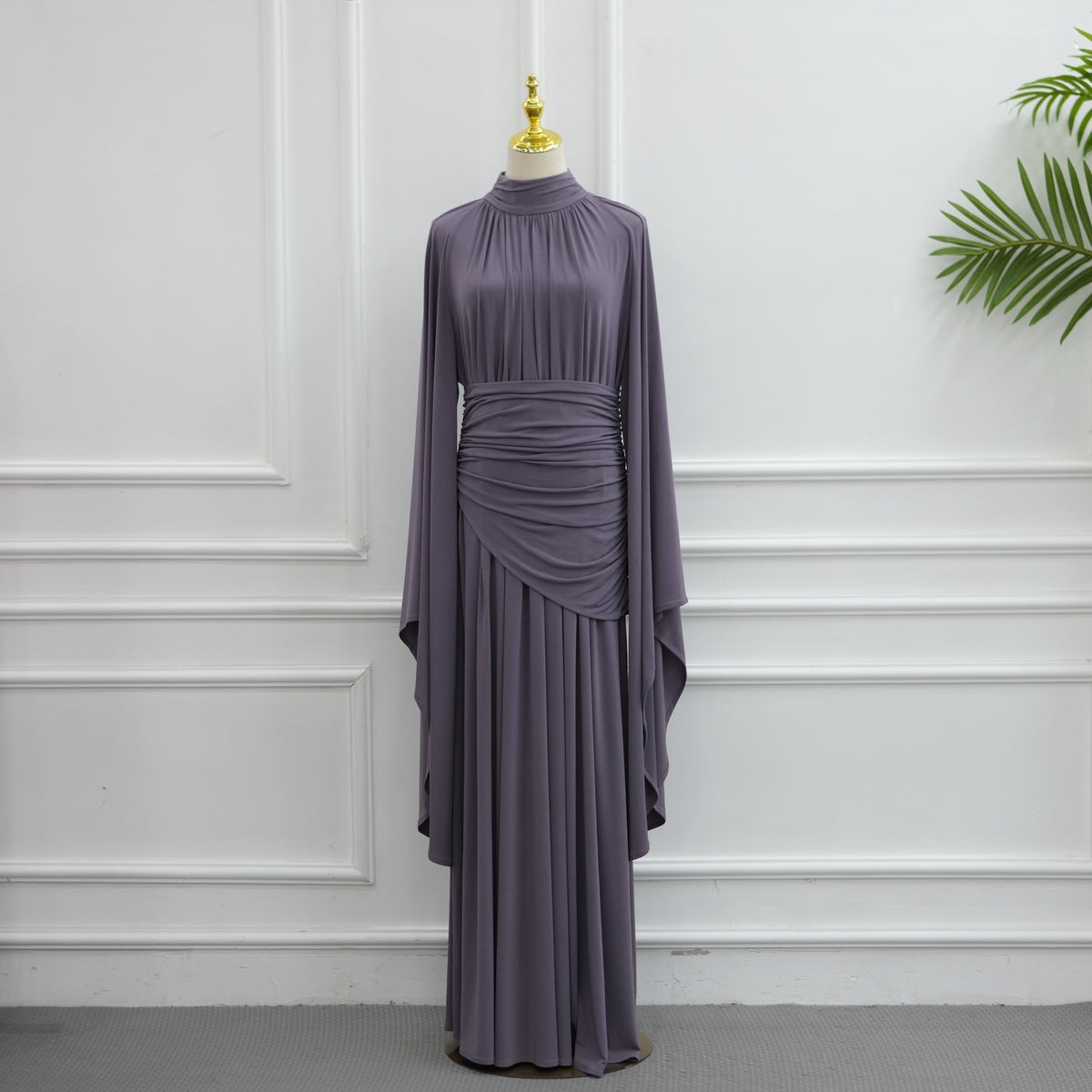 Robe longue drapée