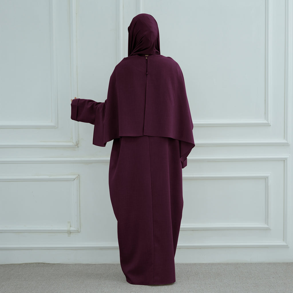 Abaya à cape amovible