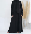 Abaya manches volantées
