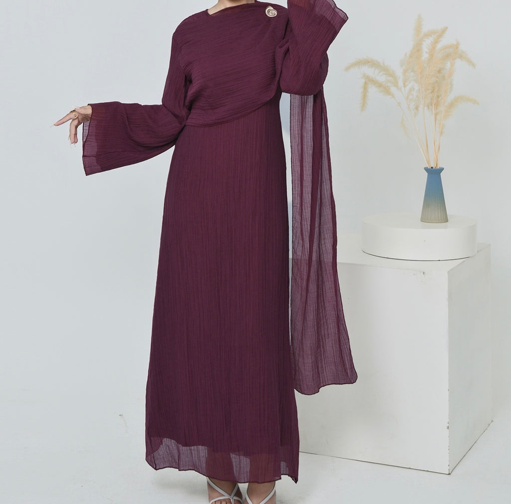 Abaya plissée