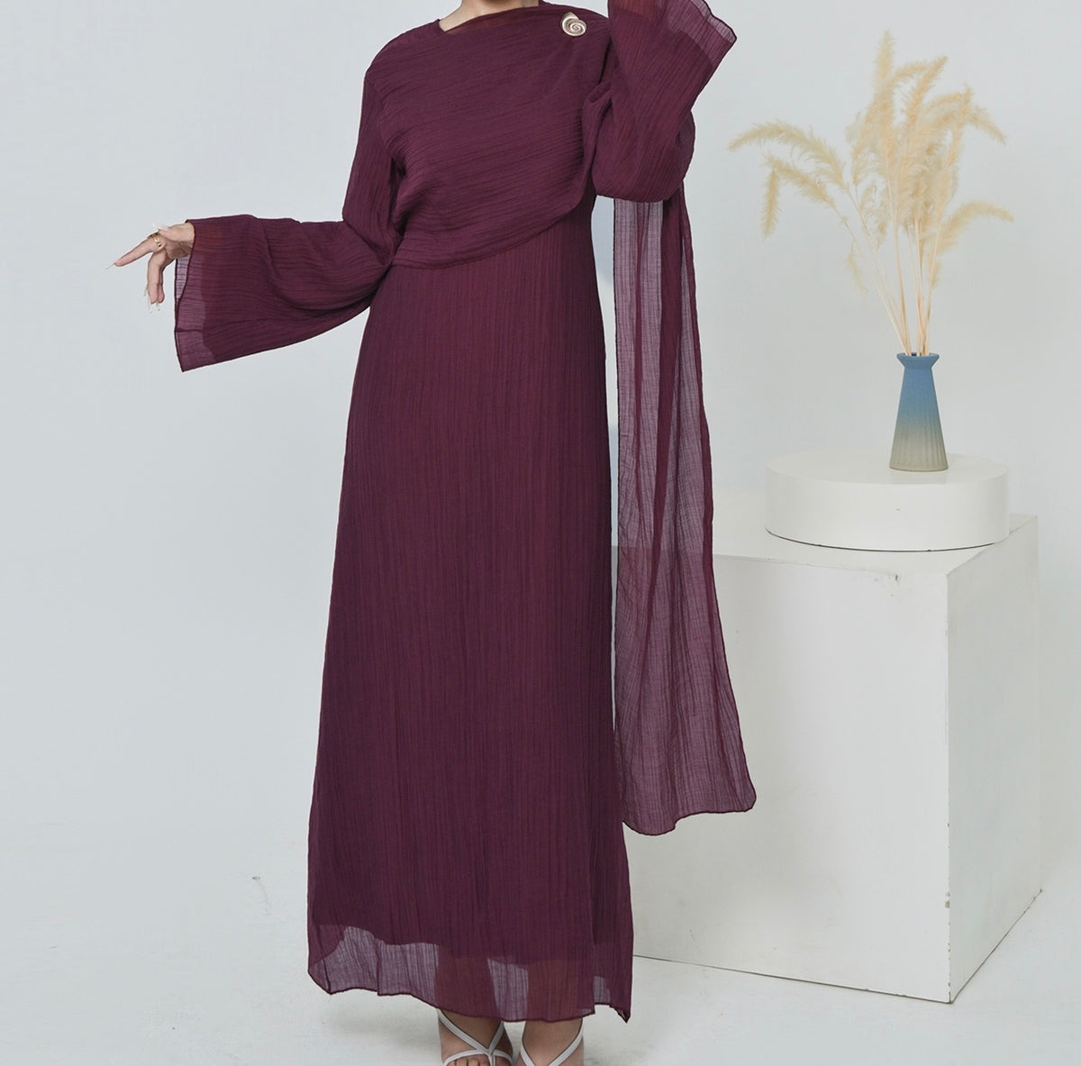 Abaya plissée