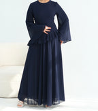 Robe asymétrique à volants