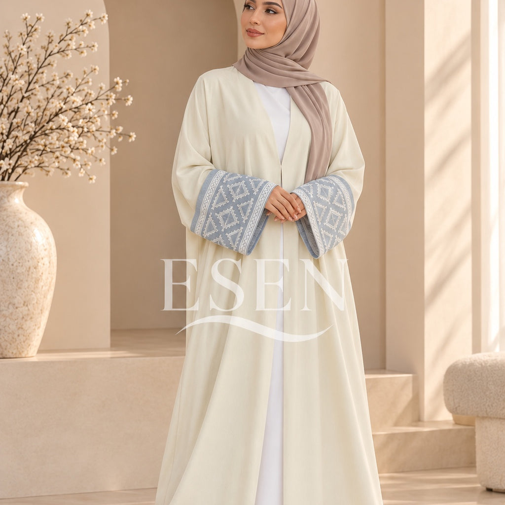 Embroidered abaya