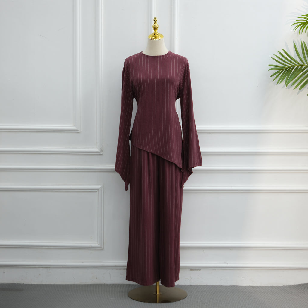 Ensemble pantalon rayé