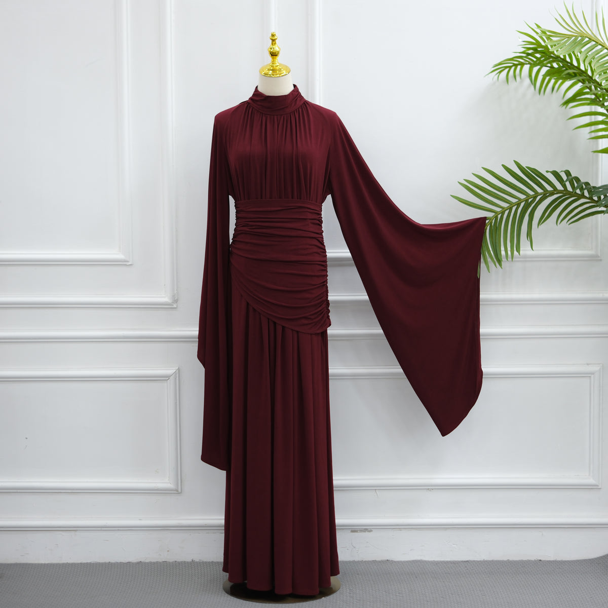 Robe longue drapée