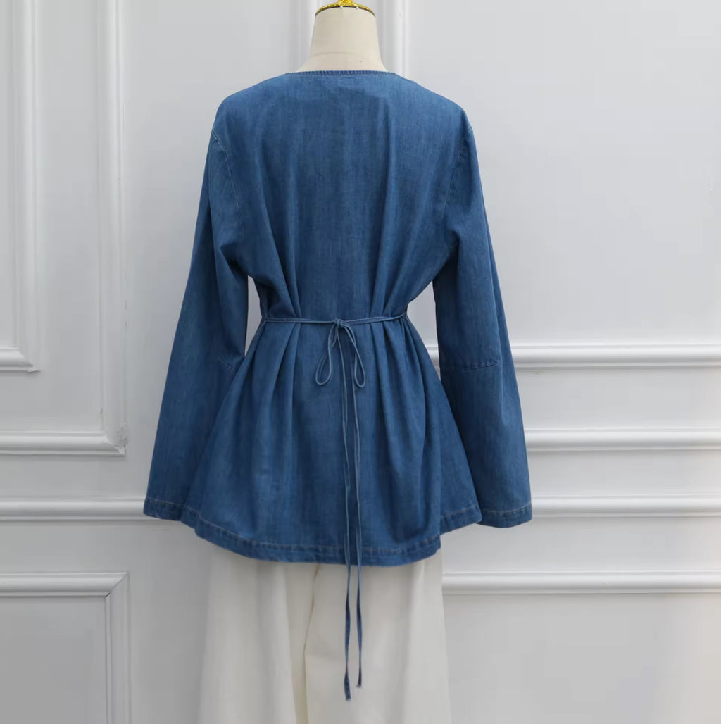 Chemise en jean cintrée