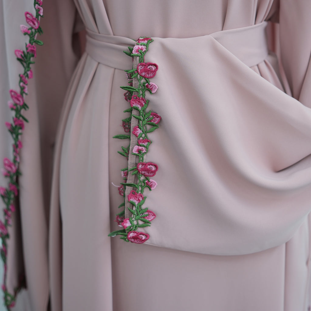 Ensemble abaya et hijab flower