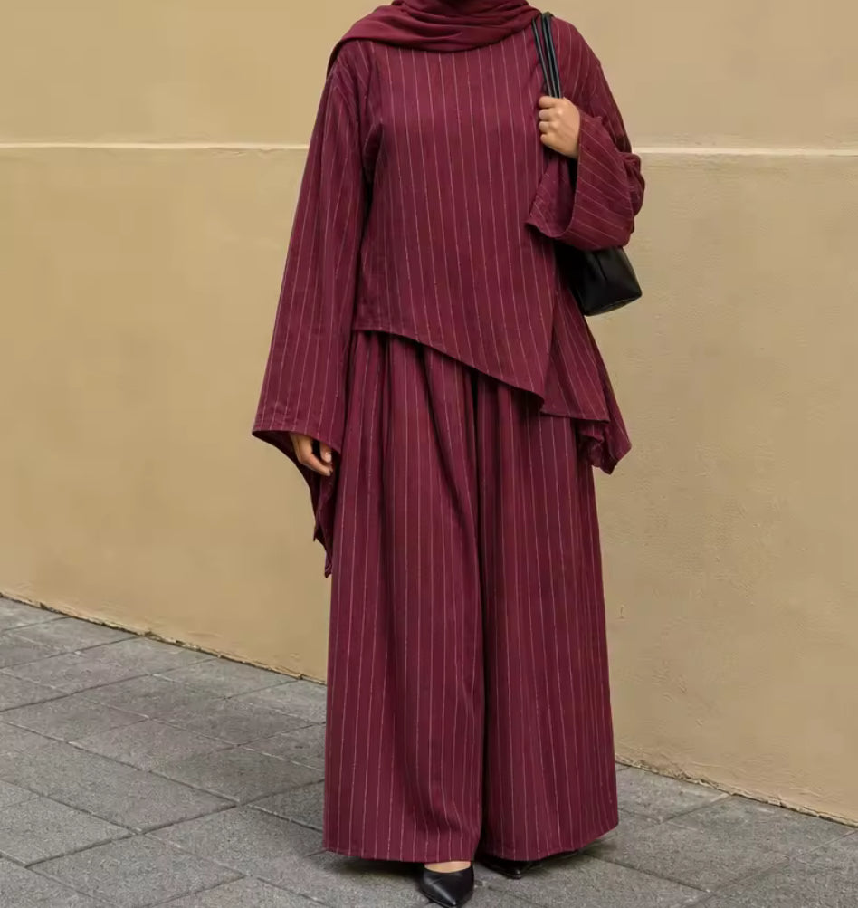 Ensemble pantalon rayé