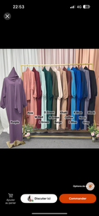 Abaya avec hijab intégré