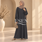 Abaya manches froncées