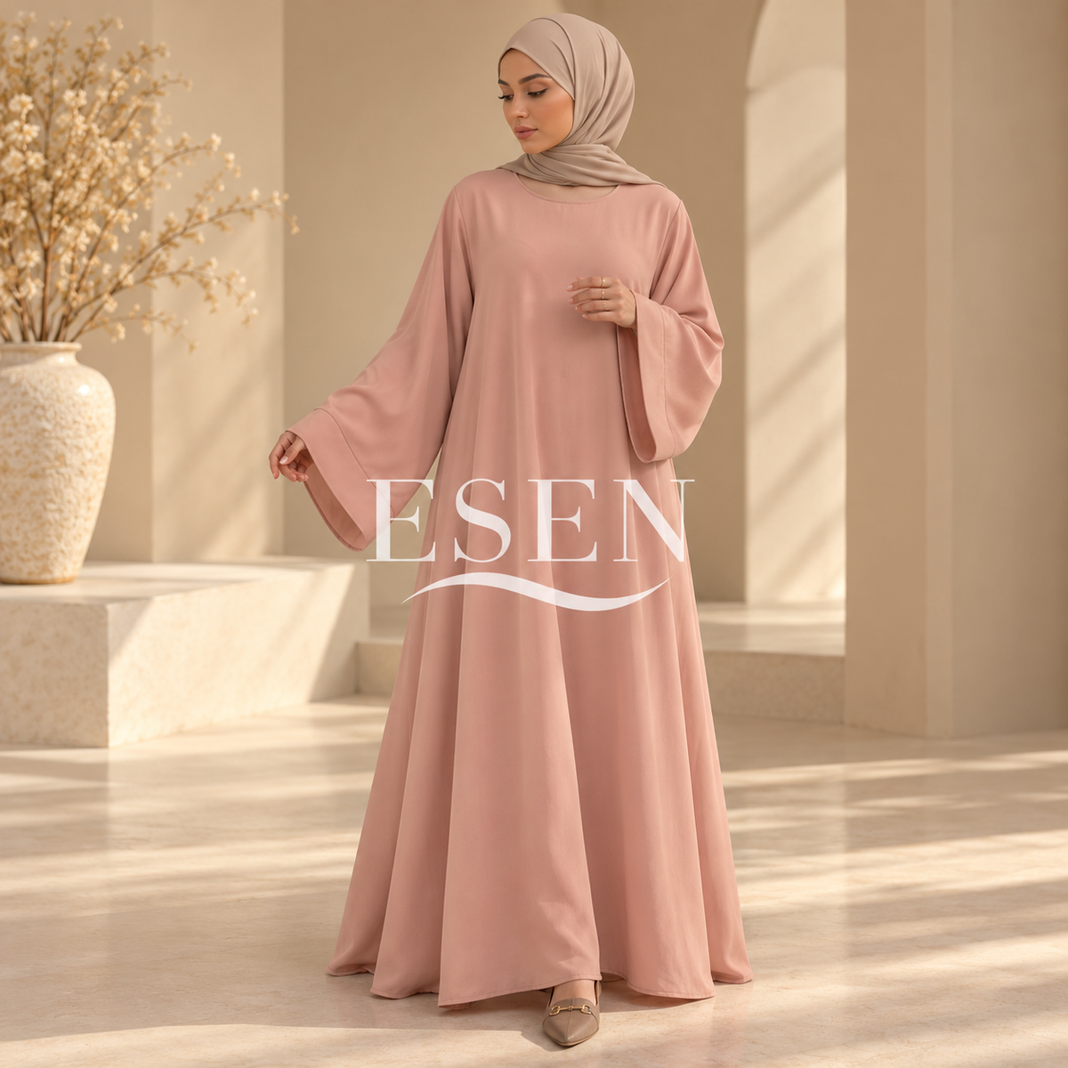 Abaya manches évasées